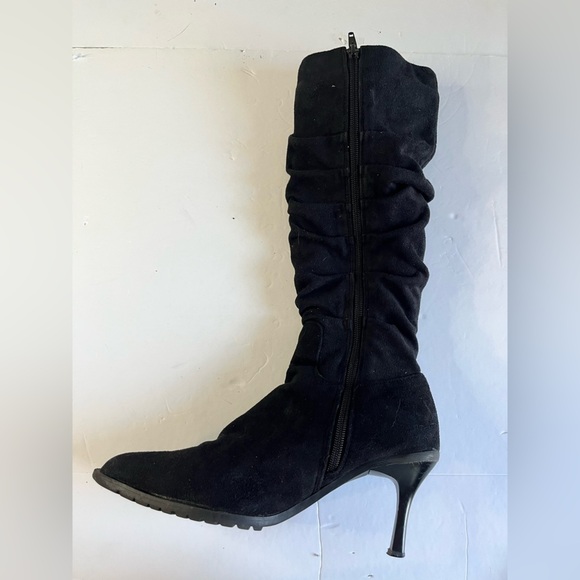Women’s Black Slouchy Heeled Boots | Approx. Size 9-10 - Picture 13 of 16